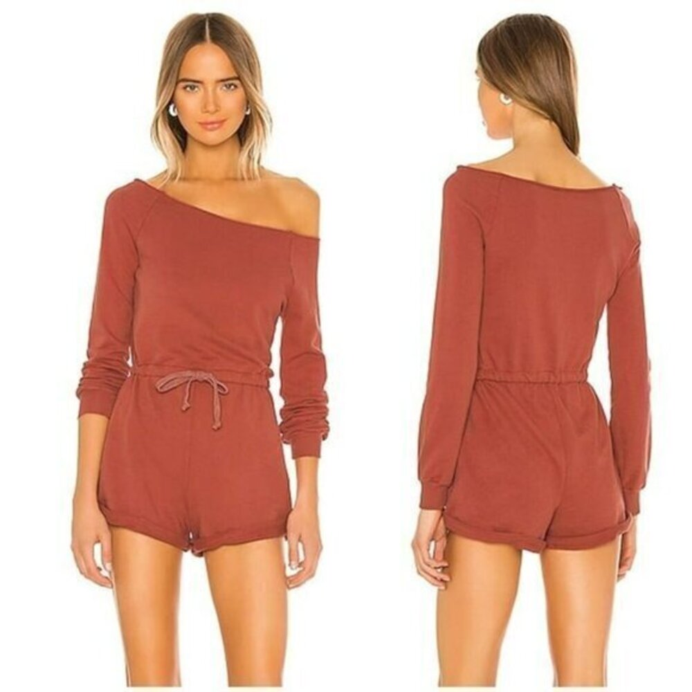 Lovers and Friends Lene Romper in Rose Tan